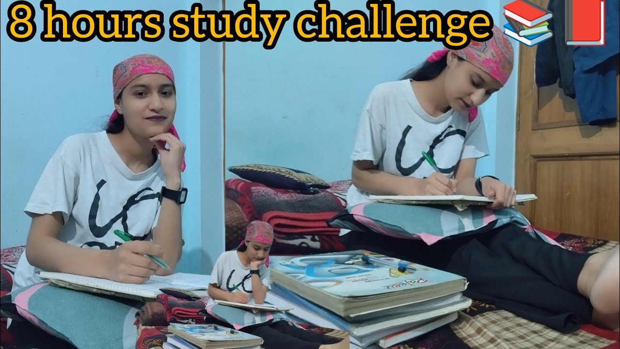 8 Hours Study Challenge 📚📕 But I faild @kajalmaharvlog01 