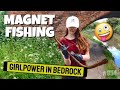 Magnet Fishing Girlpower in Bedrock. HEAVY FIND in Bedworth Canal.