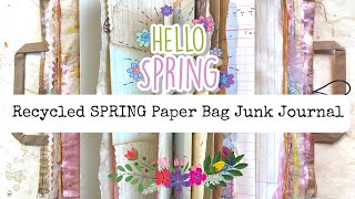 Recycled Paper Bag Spring Junk Journal Cover Process/Digital Design Club DT Project