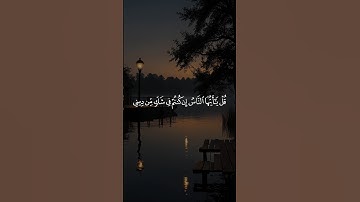 قُلْ يَا أَيُّهَا النَّاسُ إِن كُنتُمْ فِي شَكٍّ مِّن دِينِي  || سورة يونس #عبدالله_الموسى 🤍🌱