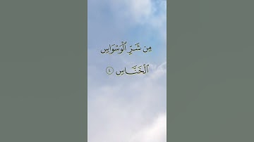 سورة الناس بصوت سعد الغامدي