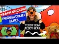Teach english through drama teddy bear game kids english theatre