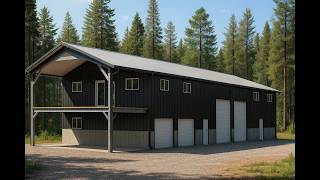 Epic 50x100 Barndominium Kit: Dream Home with RV Garage!