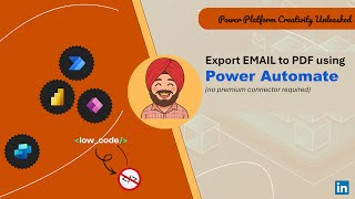 Export Email to PDF using Power Automate