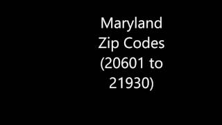 Maryland Zip Codes