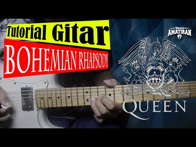 Queen Bohemian Rhapsody Solo Guitar Tutorial Lesson class=