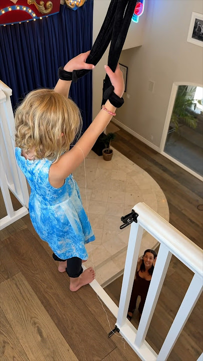 Jumping off balcony pulls her tooth! 🫣🦷