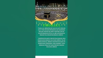 TAHALLUL‼️ Rukun Wajib Haji ke Lima #haji #umrah #rukunhaji #rukunislam #tahallul #shorts