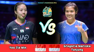 Women's Singles | Yeo Jia Min (SGP) vs Gregoria Mariska Tunjung (INA) | Badminton Highlight 2026