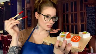 ASMR Sushi Server Roleplay 🍣 (Wooden Toys)
