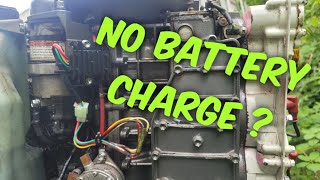 how to diagnose no battery charge outboard