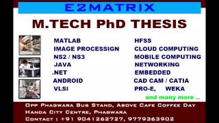 MATLAB Thesis, M.tech, PhD Thesis - Chandigarh
