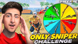 Wheel Challenge But Only Sniper Gun🤣😍1 Vs 4 - Free Fire India