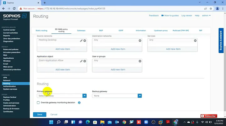Sophos XG Firewall (v18): Sophos SD-WAN configuration setup by step by step  tutorial | New Video