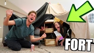 I built a fun blanket fort with the wifey today! Her first FORT! Brittany