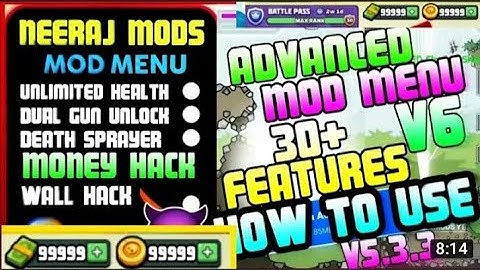 😱mini militia advanced mod menu v 5.3.3 | 30 + features never seen | best mod menu Ever | dark hunt