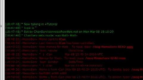 MemoServ Tutorial - SwiftIRC