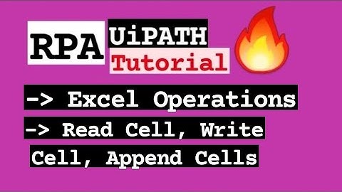 RPA 18CS745 Excel Read Write Append Tutorial Robotic Process and Automation VTU 7th SEM CSE/ISE