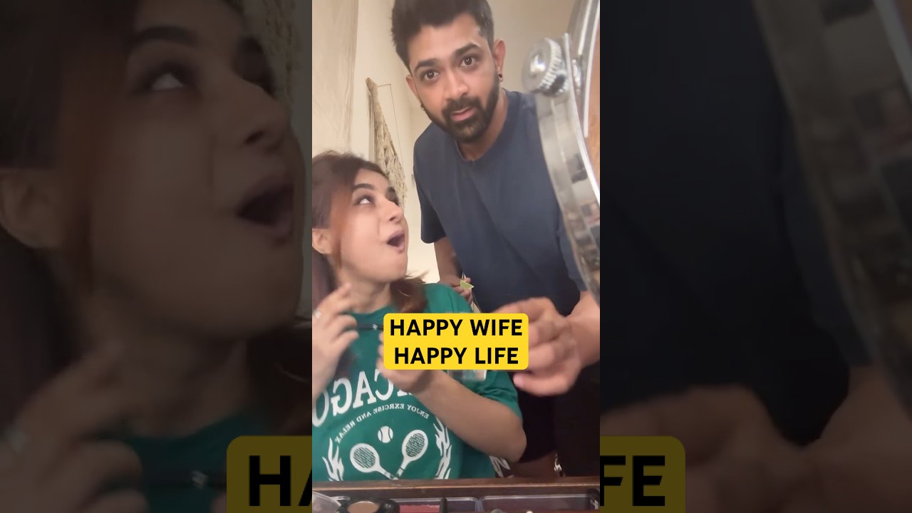 Happy wife, happy life #funny #comedy #couple #explore #shorts