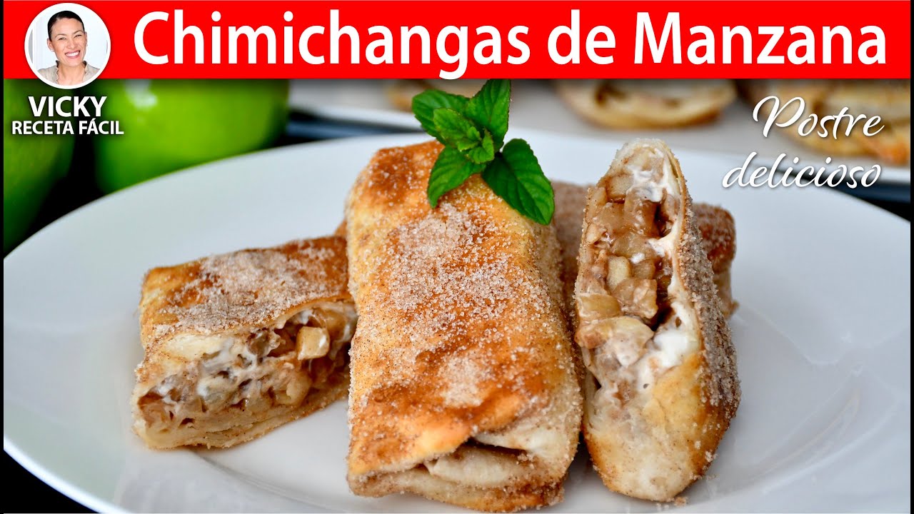 CHIMICHANGAS DE MANZANA | Vicky Receta Facil