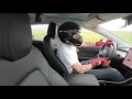 Lap around Pocono Raceway in a Tesla P3D-
