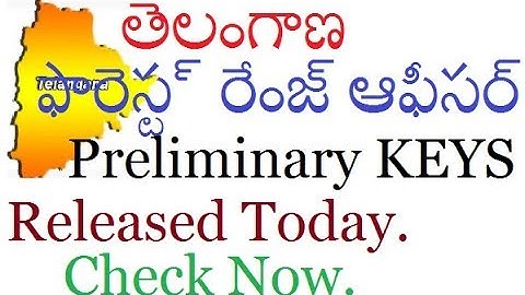 TSPSC Forest Range Officer Prelimenary Keys Release Today Must  watch now BY SRINIVAS Mech