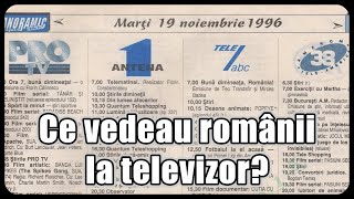 Anii "90: Ce vedeau românii la televizor