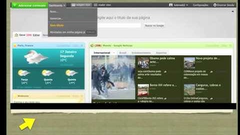 Screen 5 - Como criar novos paineis privados no netvibes