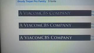 Fun Font #77: ViacomCBS byline (In Trajan Pro)