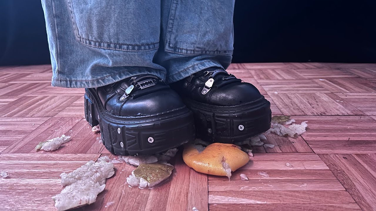 new rock boots crushing food 
