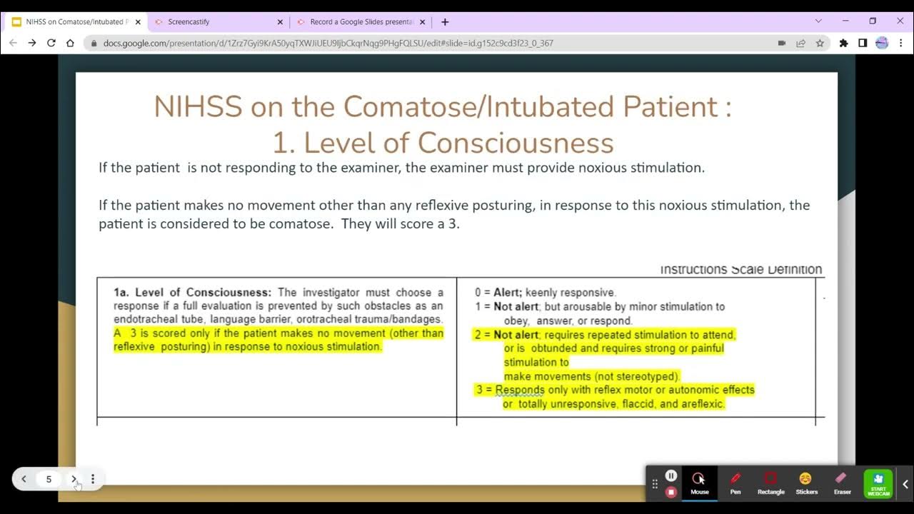 Nihss comatose intubated patient youtube
