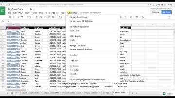 How to import data in Salesforce - MySalesData G-Sheets Connector for Salesforce