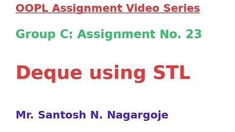 Double Ended Queue(Deque) using STL in C++