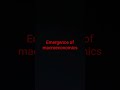 emergence of macroeconomics
