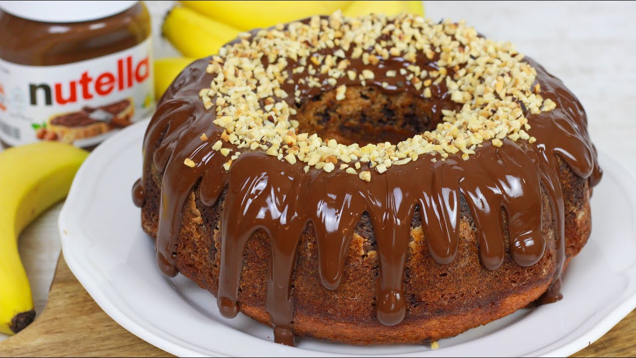 Saftiger Nutella Bananen Marmorkuchen | Video-Rezepte.info Saftiger Nutella Bananen Marmorkuchen | Video-Rezepte.info