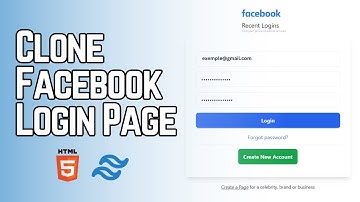 Facebook Login page clone using HTML and TailwindCSS | Web Dev Wizard