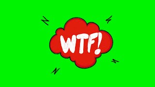 WTF! Free Comic Speech Bubbles & Effects  Green Screen Assets