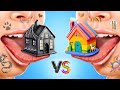 ONE COLORED HOUSE CHALLENGE! Rainbow vs Goth Girl!