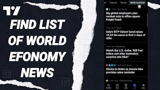 How To Find List Of World Economy News On TradingView App screenshot 1