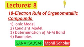 [18-Electron Rule of Organometallic Compounds]
