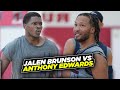 Anthony edwards  jalen brunson go at it at usa basketball scrimmage