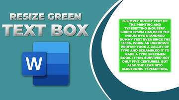 How to resize the green text box in word
