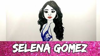 How to draw selena gomez | cartoon