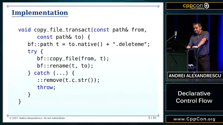 CppCon 2015: Andrei Alexandrescu “Declarative Control Flow"