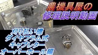 刈り払い機　ダイヤフラム式キャブレターオーバーホール編