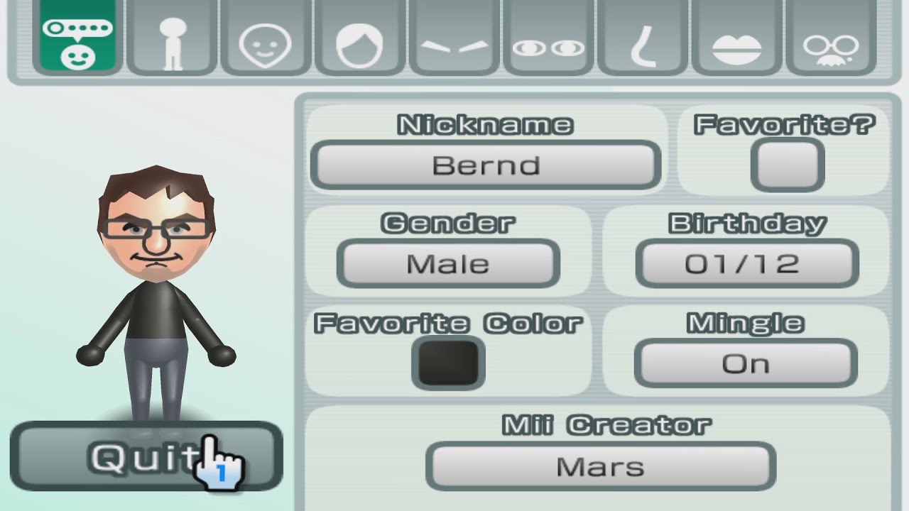 Bernd - Wii Sports Club - Mii 2950 - YouTube