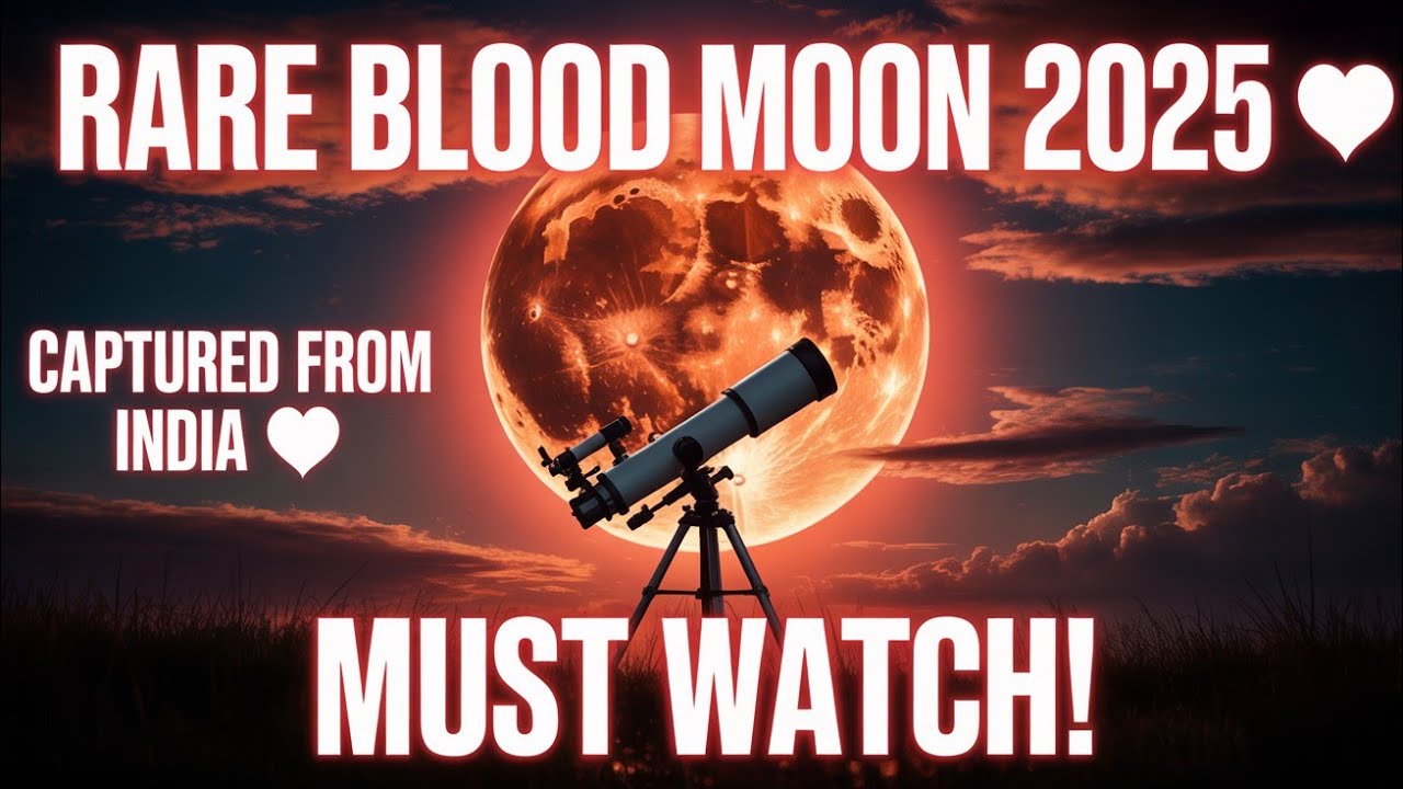 RARE Blood Moon 2025 😱🌕 | Captured from India 🔭 MUST WATCH!”