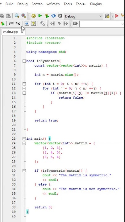 C++ Program to Check if a Matrix is Symmetric | ASMR Coding Tutorial ...