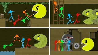 Stickman and Pacman Animation  Part 1620 (FAN MADE)