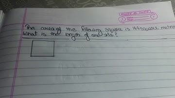 Side of square where area is given